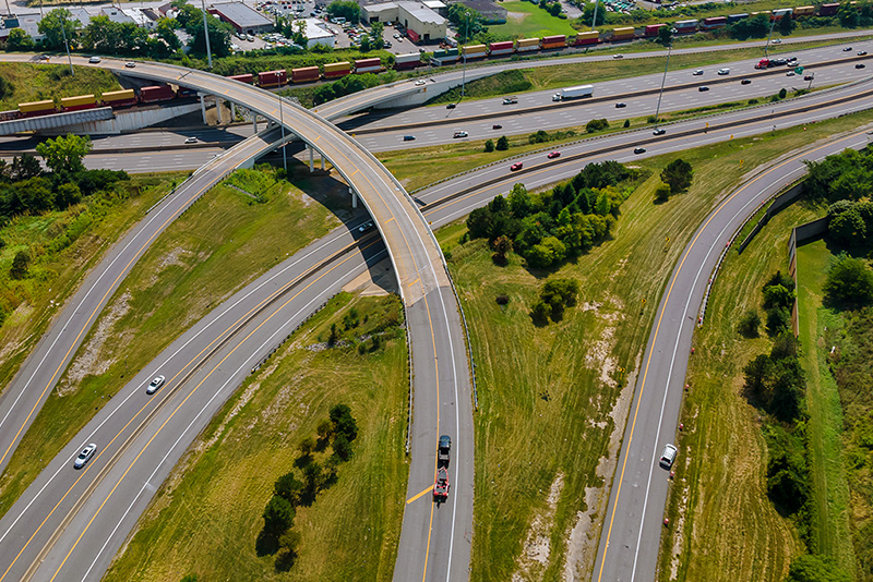 image of highways and rail