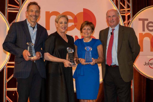 4 people showing awards received